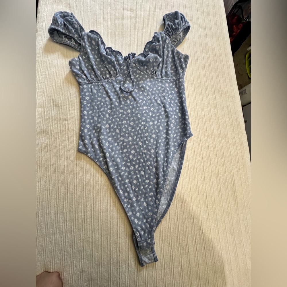 Blue Floral Kids One Piece